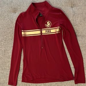 VS Pink FSU pull over hoodie with zipper